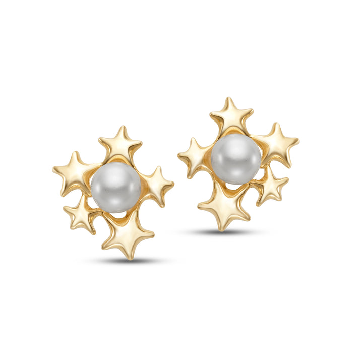 3mm Freshwater Pearl Earrings in 14K Yellow Gold