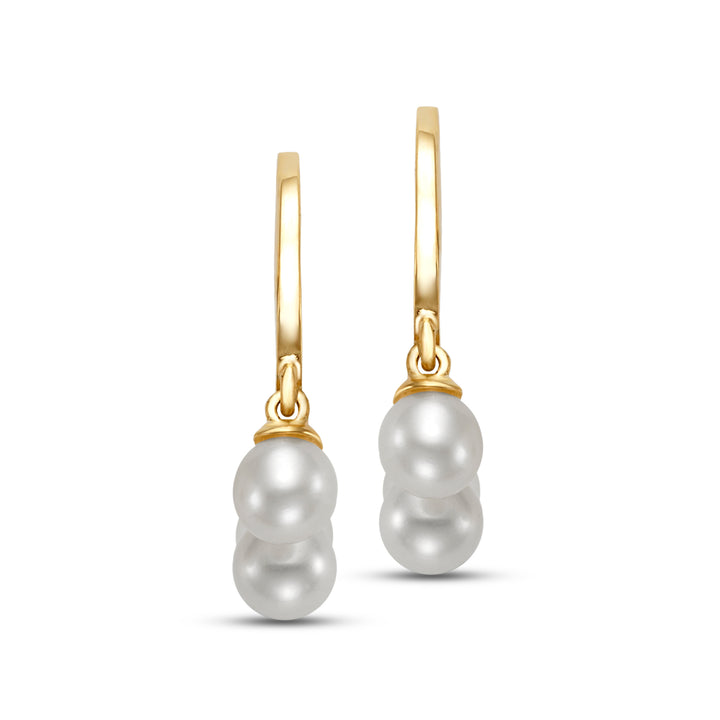 3.5mm Freshwater Pearl Earrings in 14K Yellow Gold