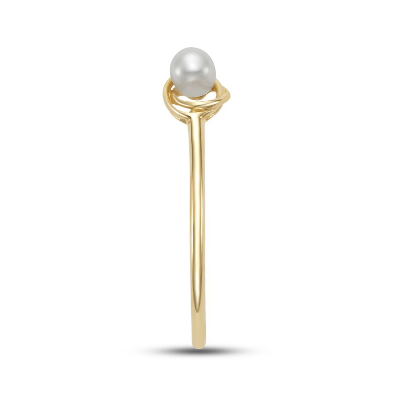 3.5mm Freshwater Pearl Ring in 14K Yellow Gold