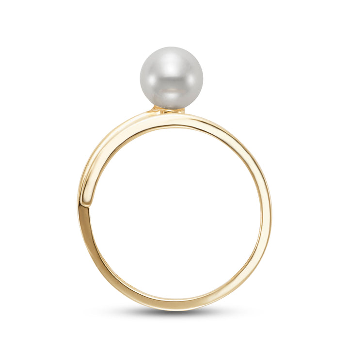 6-6.5mm Freshwater Pearl Ring in 14K Yellow Gold