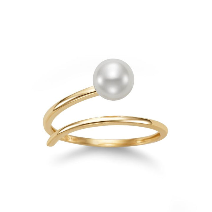 6-6.5mm Freshwater Pearl Ring in 14K Yellow Gold