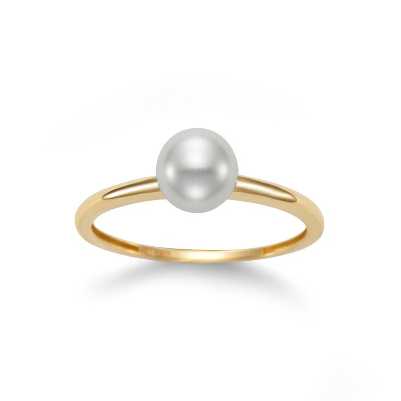5.5-6mm Freshwater Pearl Ring in 14K Yellow Gold