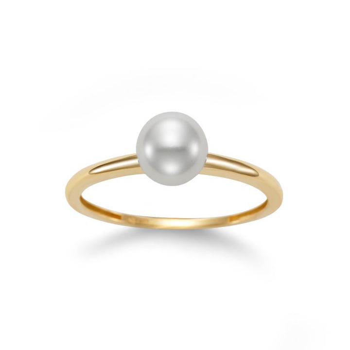 5.5-6mm Freshwater Pearl Ring in 14K Yellow Gold