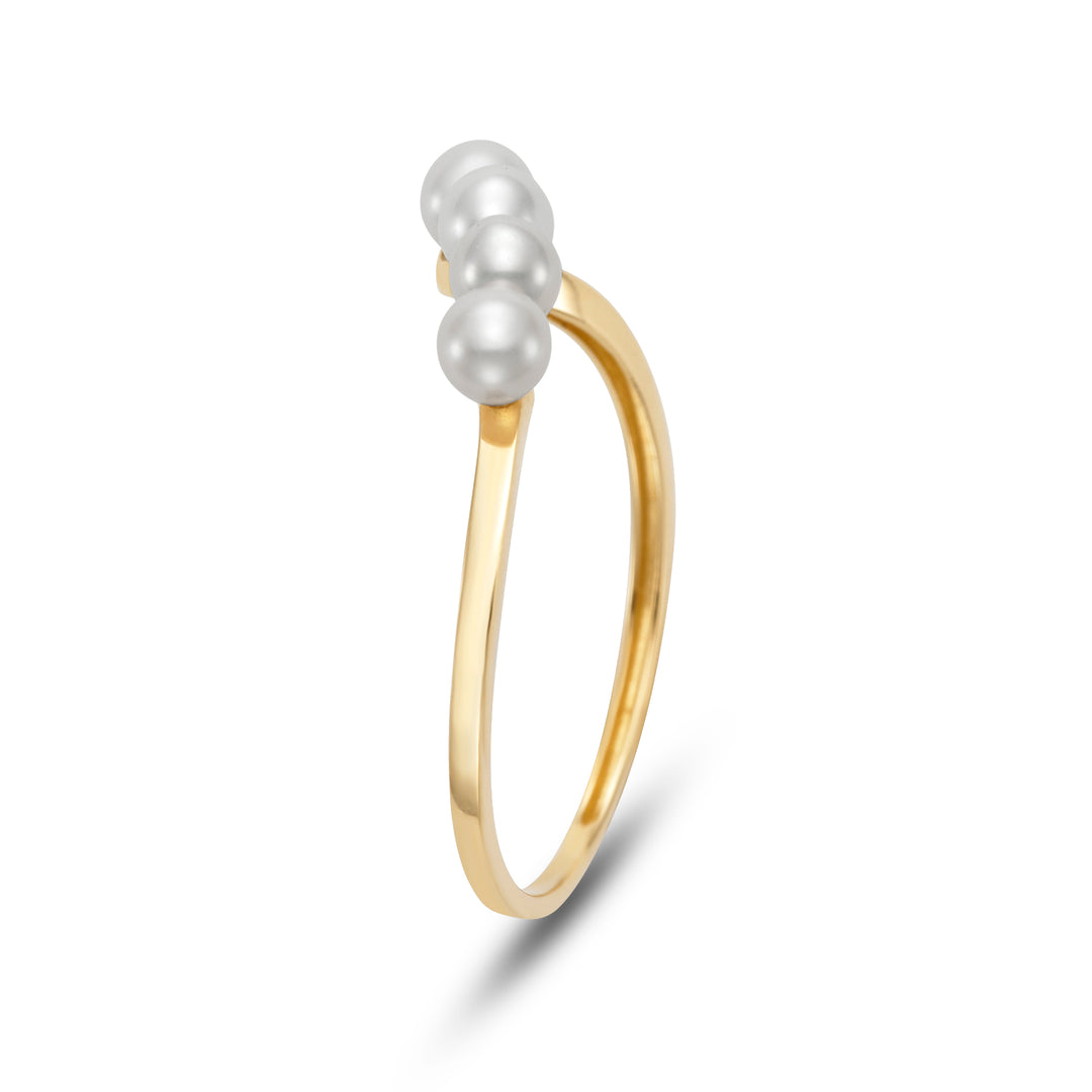 3-3.5mm Freshwater Pearl Ring in 14K Yellow Gold