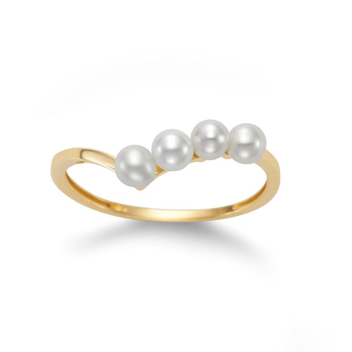 3-3.5mm Freshwater Pearl Ring in 14K Yellow Gold