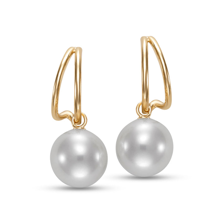 3-3.5mm Freshwater Pearl Earrings in 14K Yellow Gold