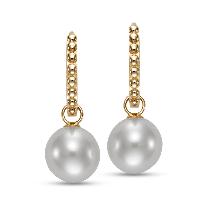 7.5-8mm Freshwater Pearl Earrings in 14K Yellow Gold