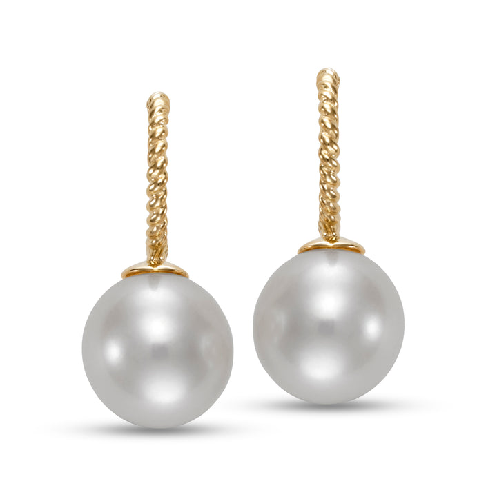 7.5-8mm Freshwater Pearl Earrings in 14K Yellow Gold