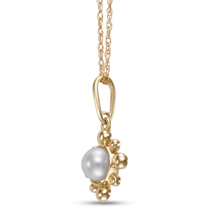 4-4.5mm Freshwater Pearl Pendant in 14K Yellow Gold