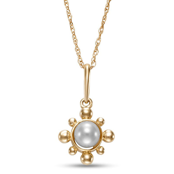 4-4.5mm Freshwater Pearl Pendant in 14K Yellow Gold