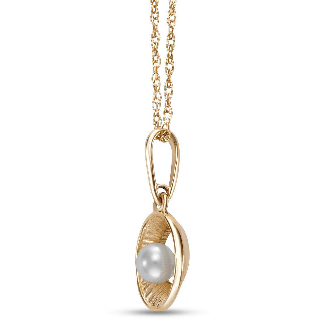 3-3.5mm Freshwater Pearl Pendant in 14K Yellow Gold