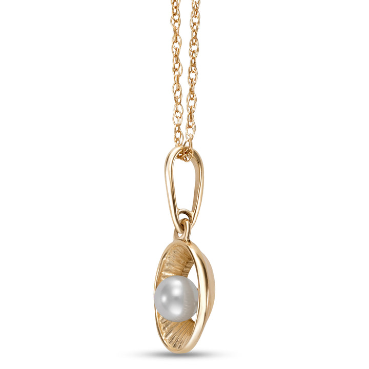 3-3.5mm Freshwater Pearl Pendant in 14K Yellow Gold