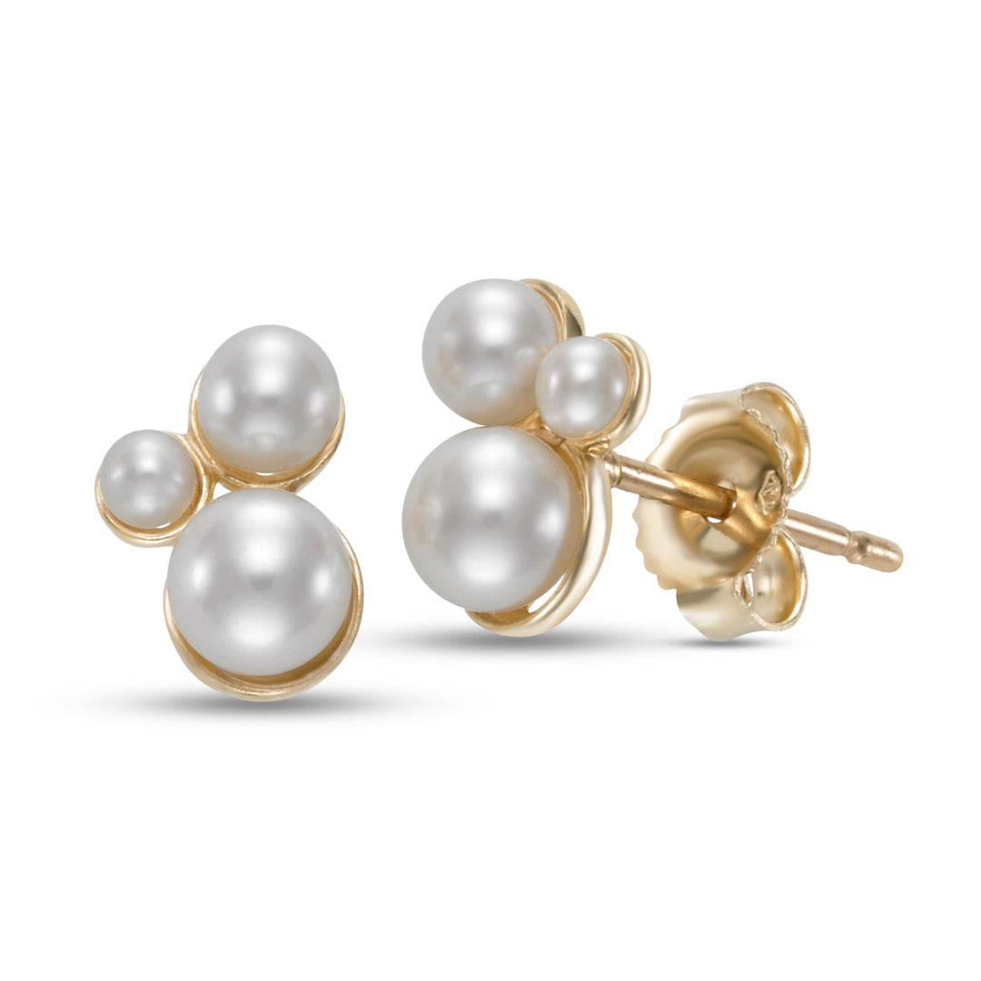 4.5mm Freshwater Pearl Earrings in 14K Yellow Gold