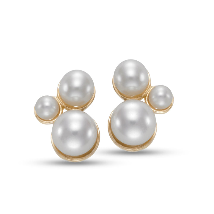 4.5mm Freshwater Pearl Earrings in 14K Yellow Gold