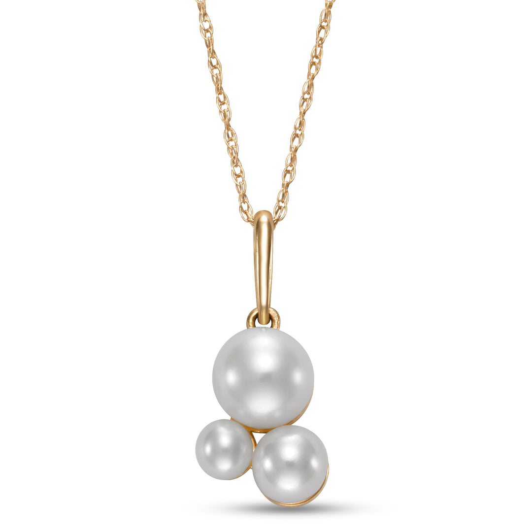 2/4.5mm Freshwater Pearl Pendant in 14K Yellow Gold