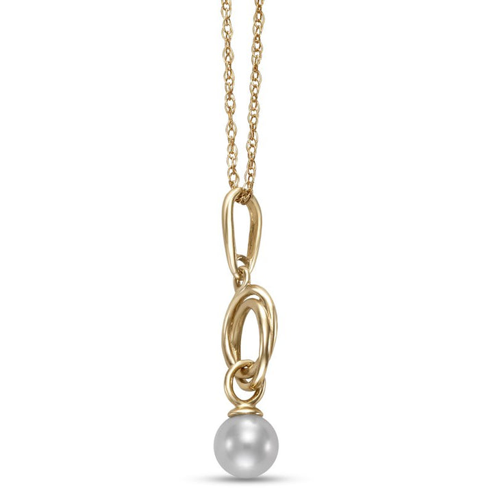 4-4.5mm Freshwater Pearl Pendant in 14K Yellow Gold