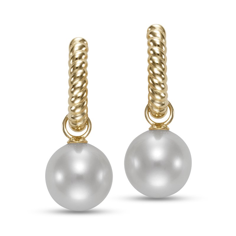 7.5-8mm Freshwater Pearl Earrings in 14K Yellow Gold