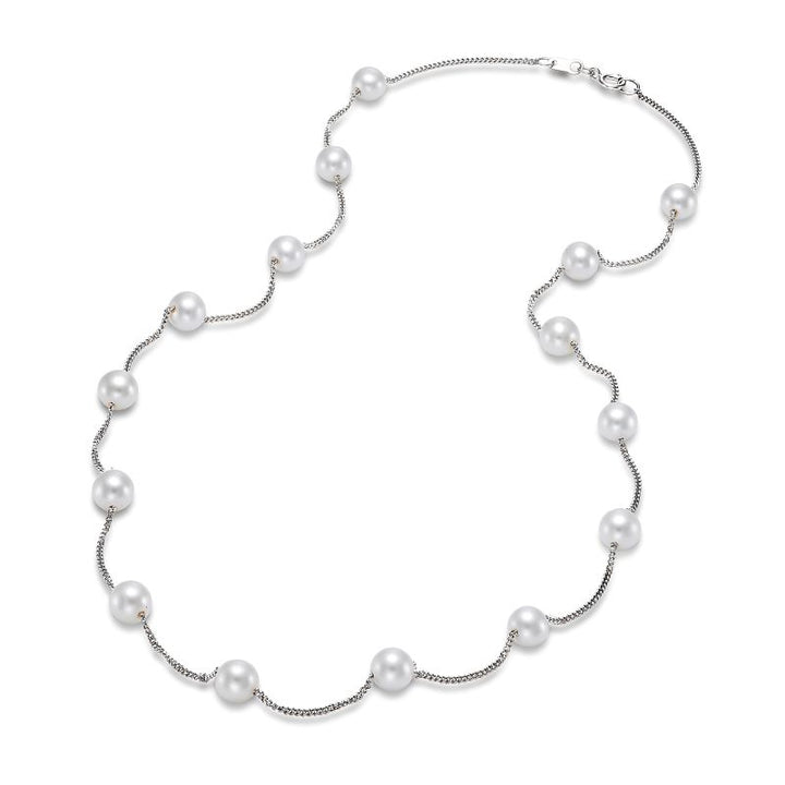 5.5-6mm Freshwater Pearl Necklace in 14K White Gold