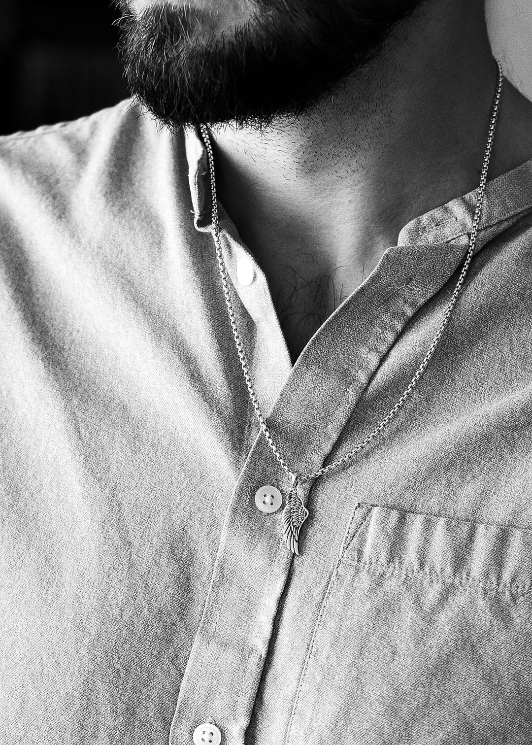 14k Yellow Gold Angel Wing Pendant