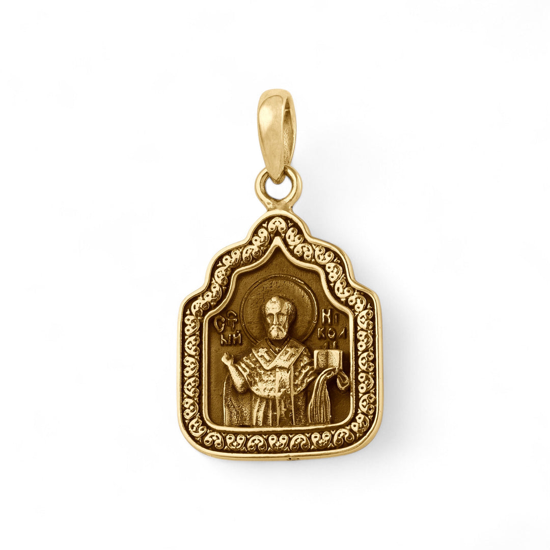 14k Yellow Gold St. Nicholas Pendant