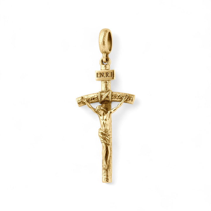 14k Yellow Gold Catholic Cross