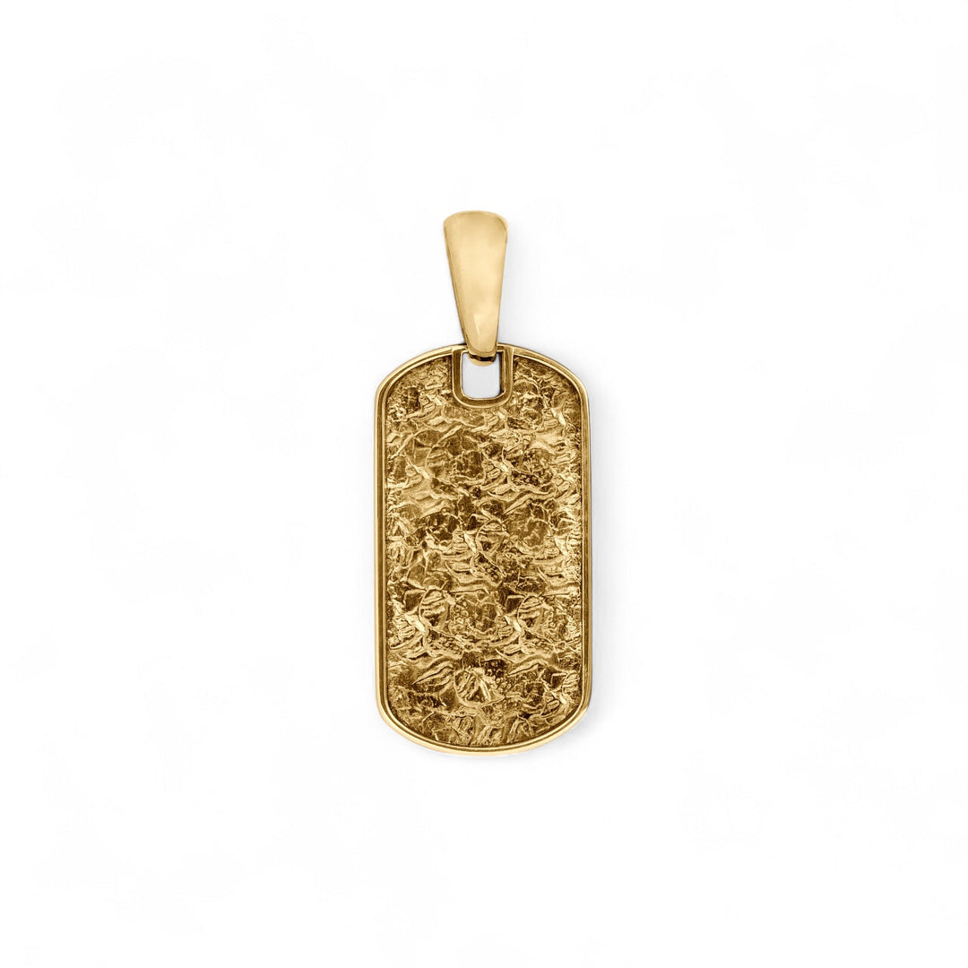 14k Yellow gold Tag pendant M