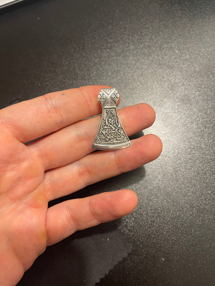 Silver Celtic axe