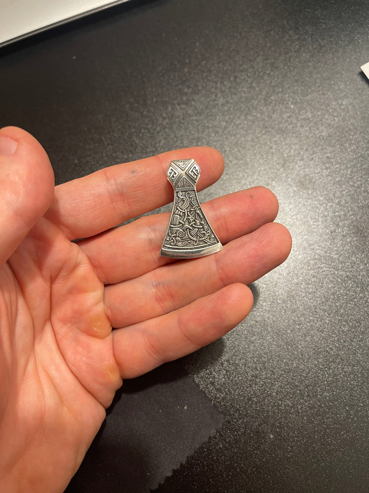 Silver Celtic axe