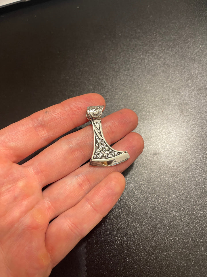 Silver Celtic axe