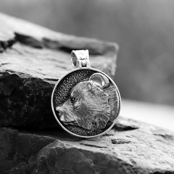 Grizzly Paw Silver Pendant