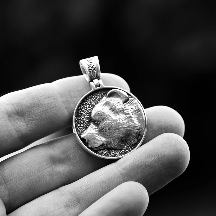 Grizzly Paw Silver Pendant
