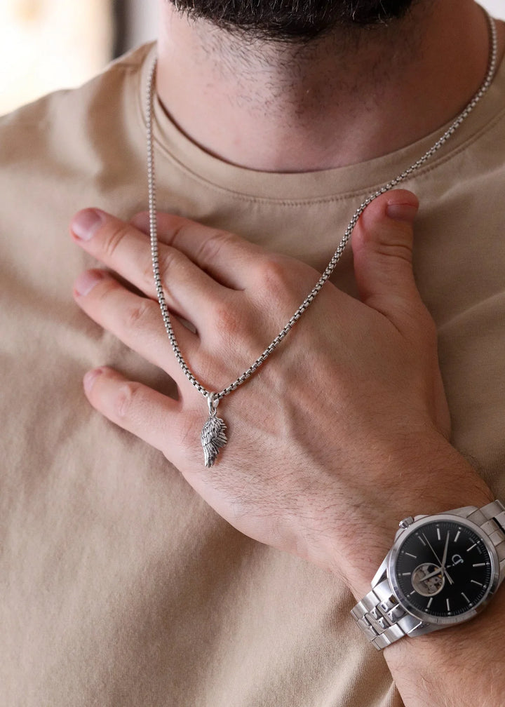 Silver Angel Wing Pendant S