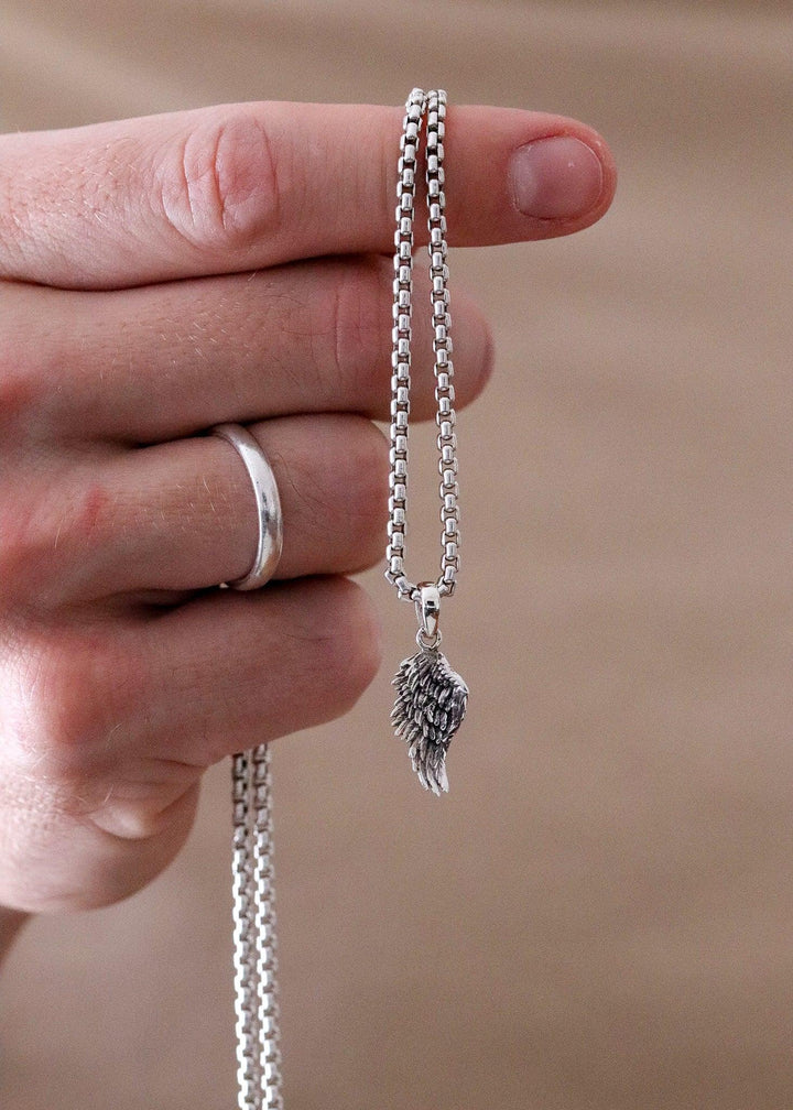Silver Angel Wing Pendant S