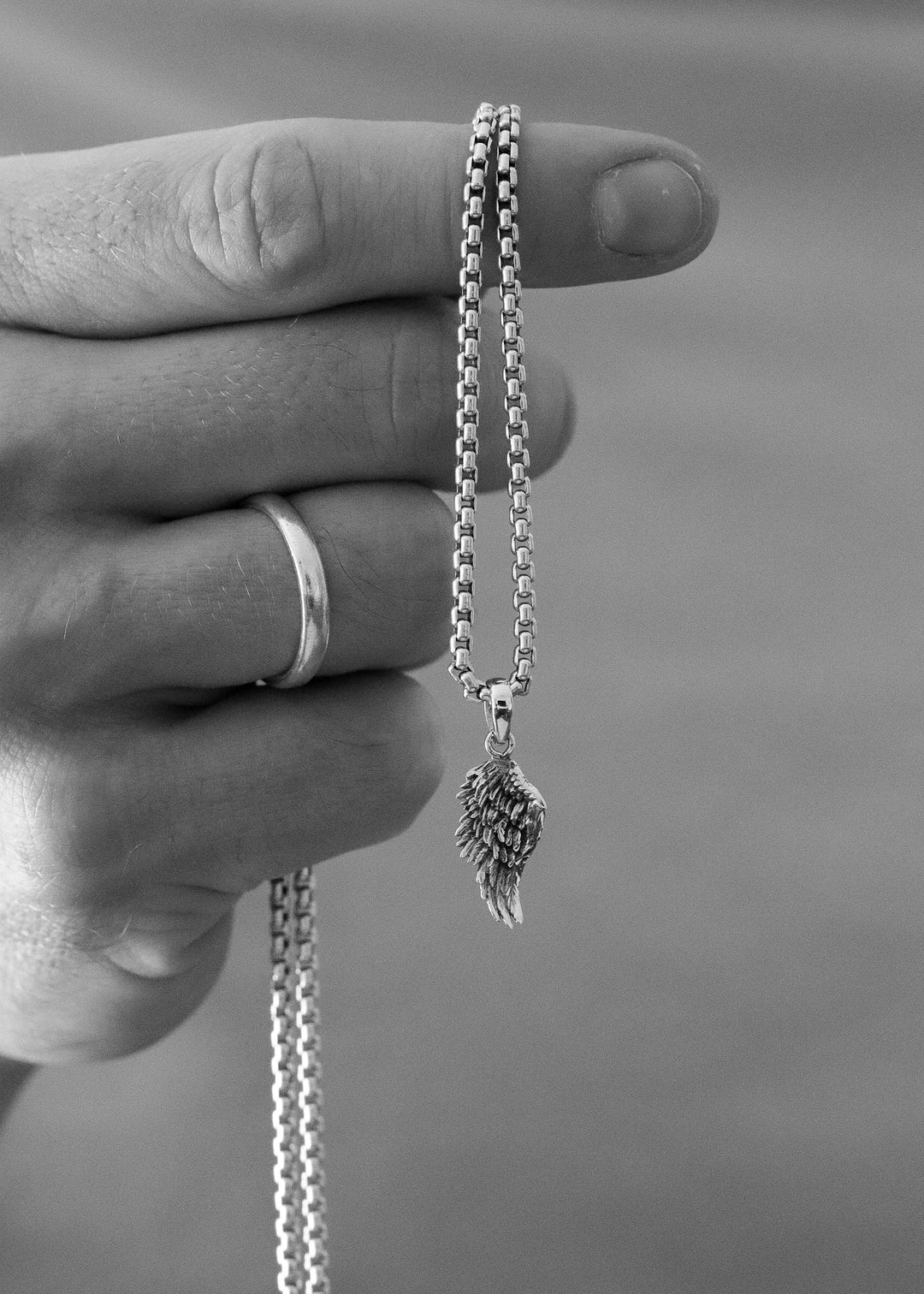 14k Yellow Gold Angel Wing Pendant S