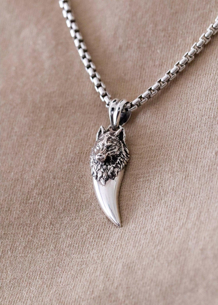 Wolf Fang Silver Pendant