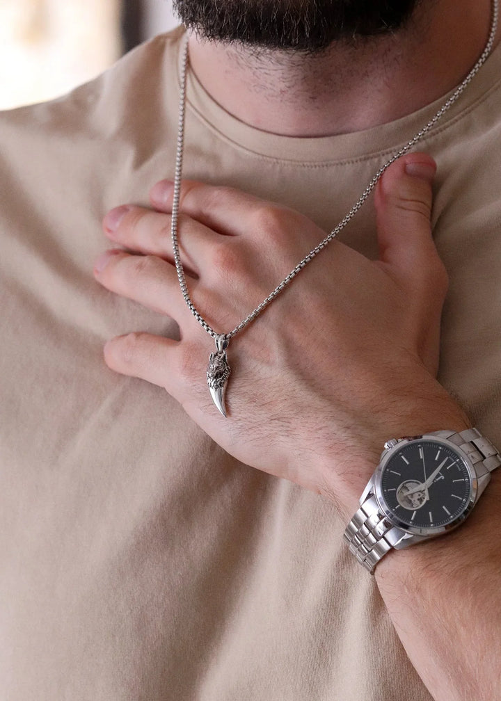 Wolf Fang Silver Pendant