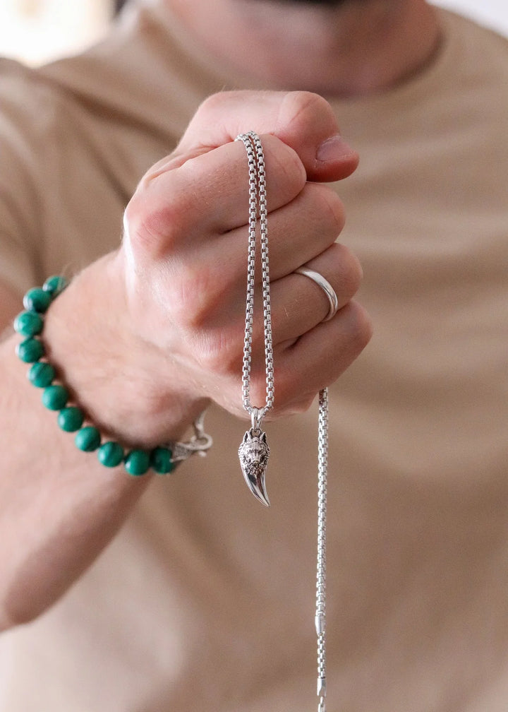 Wolf Fang Silver Pendant