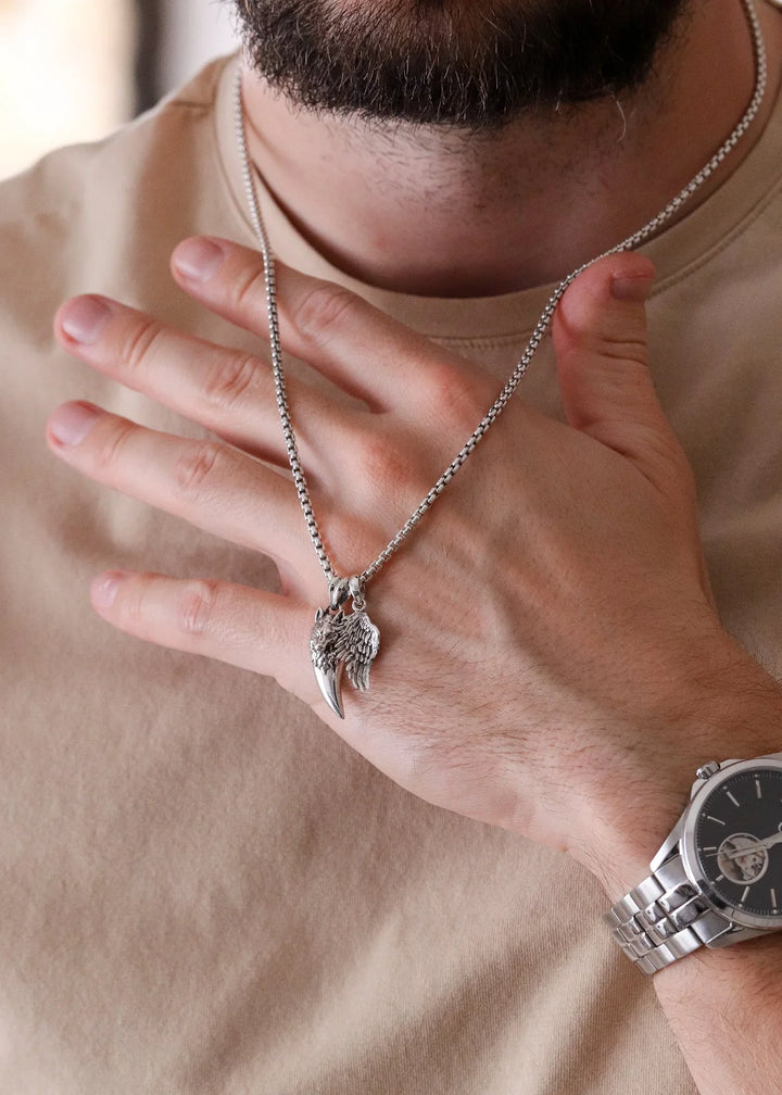 Silver Angel Wing Pendant S