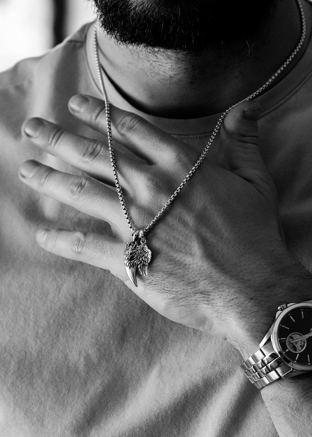 14k Yellow Gold Wolf Fang Pendant