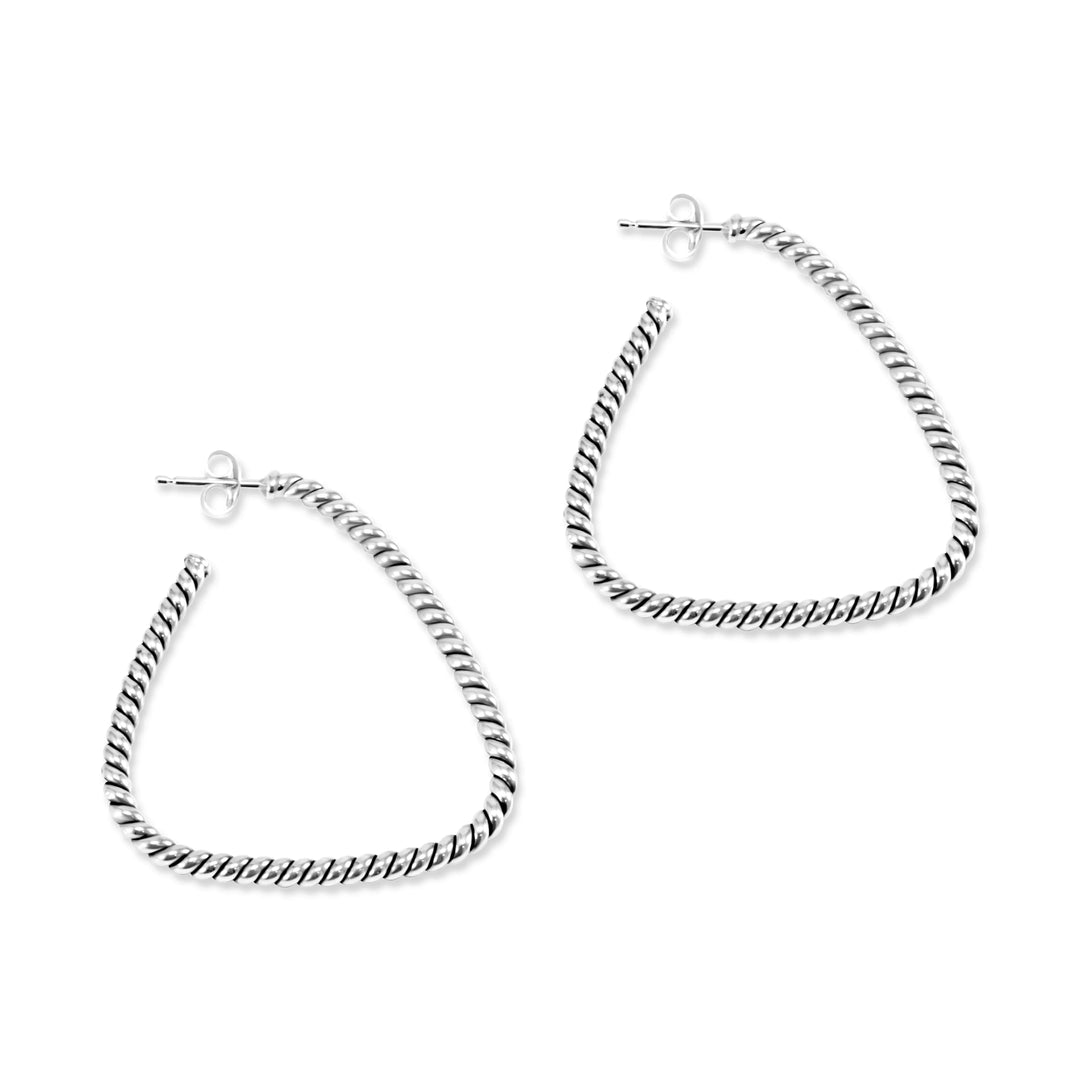 Rope hoop earrings