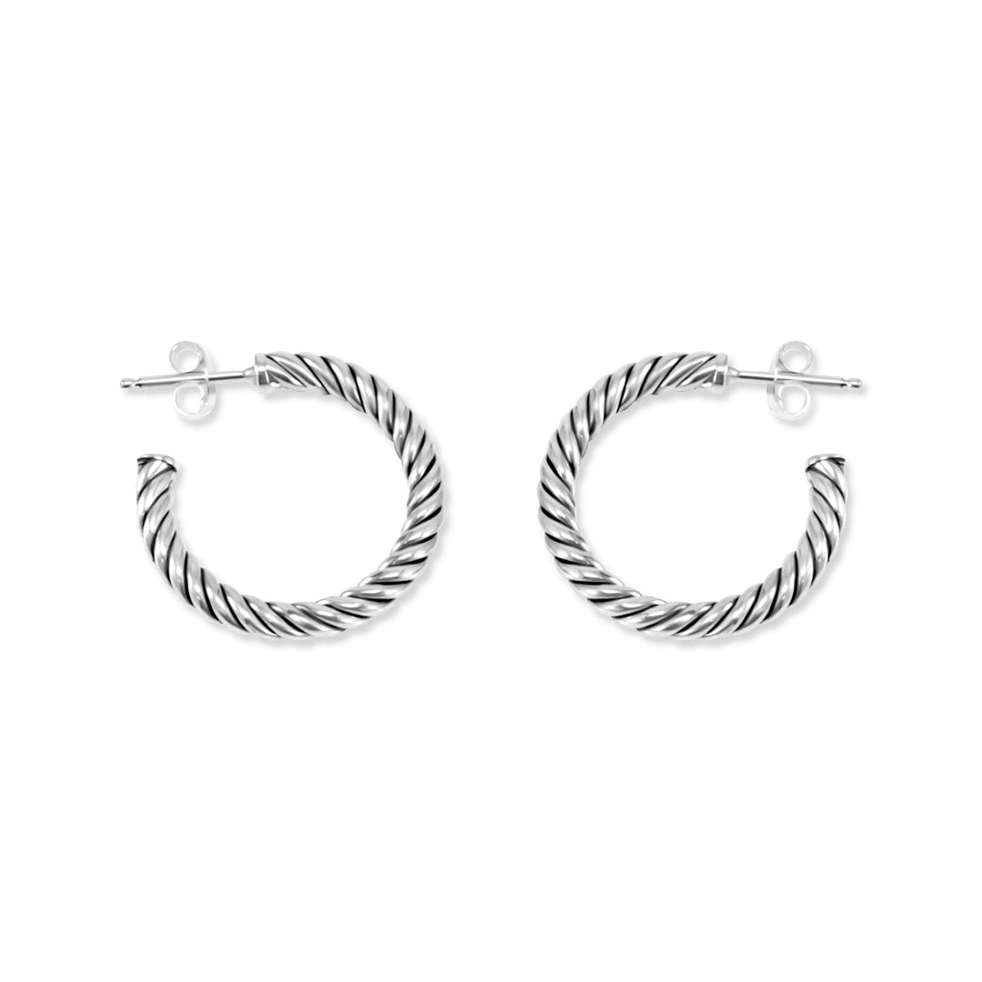 Rope hoop earrings