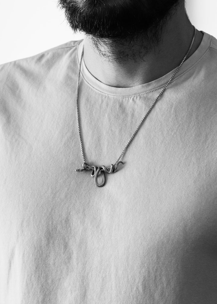 14K YELLOW GOLD Serpent Pendant