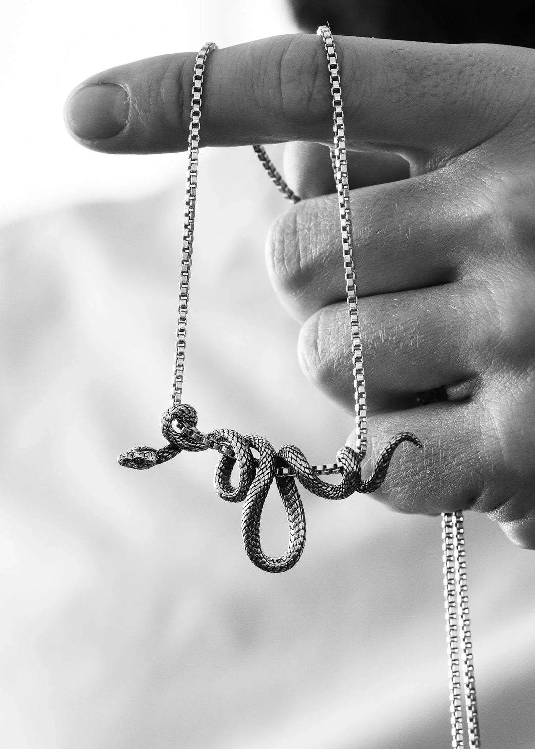 Serpent Silver Pendant