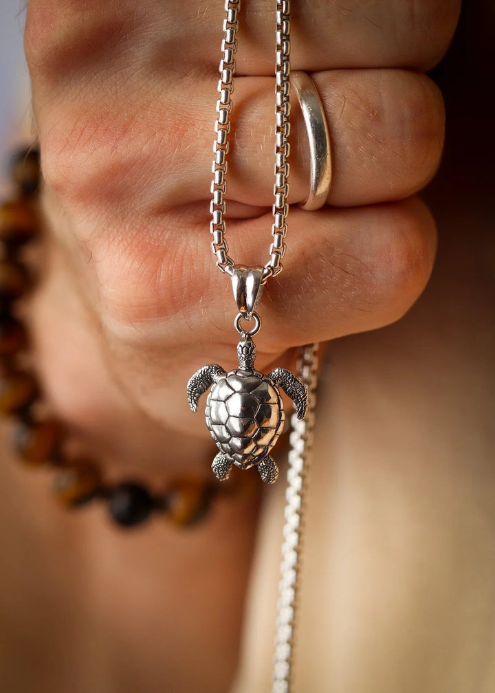 Turtle Silver Pendant