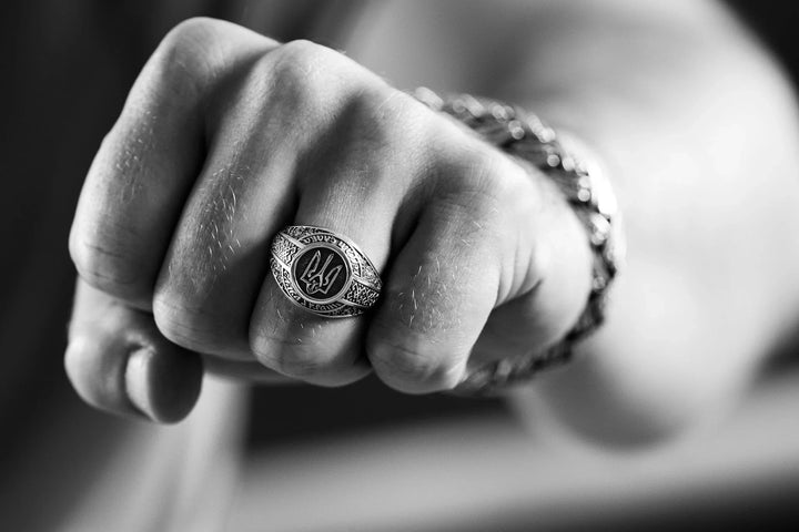 Glory to Ukraine Silver Ring