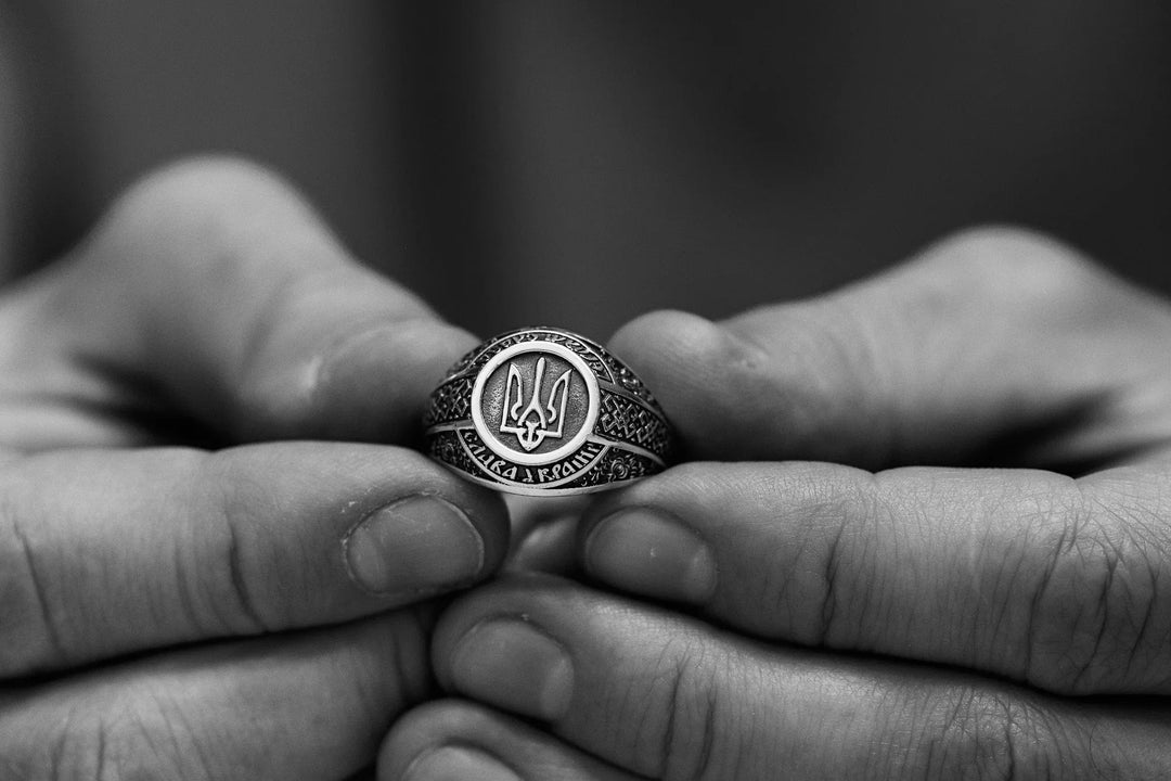 Glory to Ukraine Silver Ring