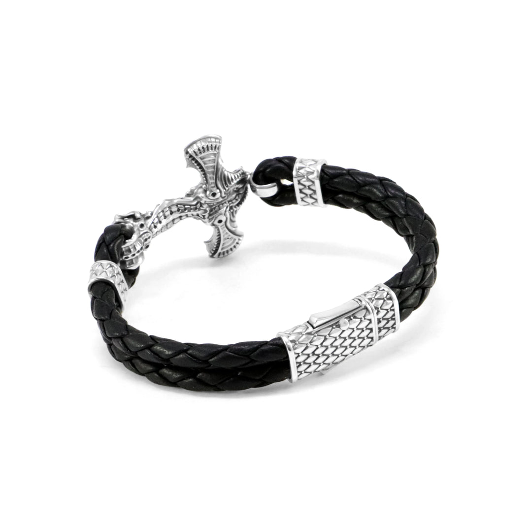 Skull hammer leather bracelet