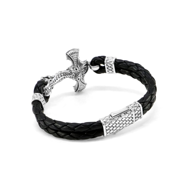Skull hammer leather bracelet