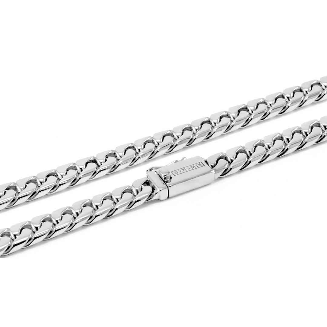 Heavy silver Cuban necklace (10 mm)