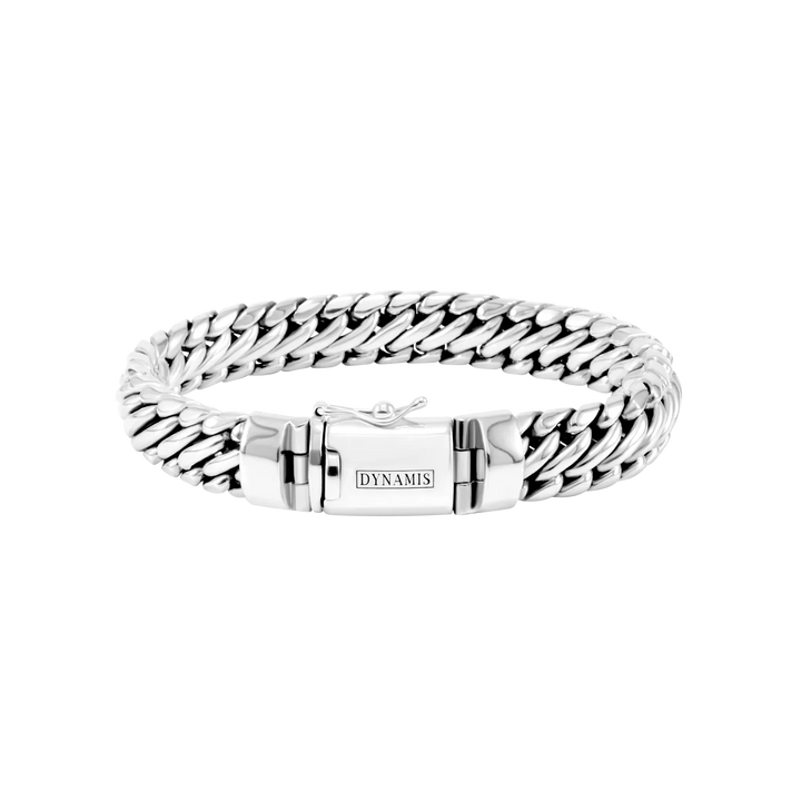 Heavy Woven Snake Silver Bracelet (12 mm)